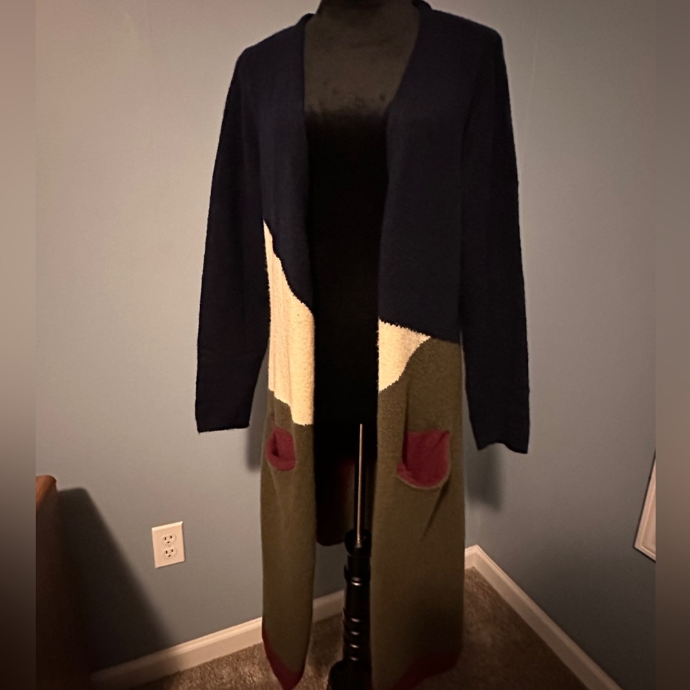 VENUS Color Block Long Duster